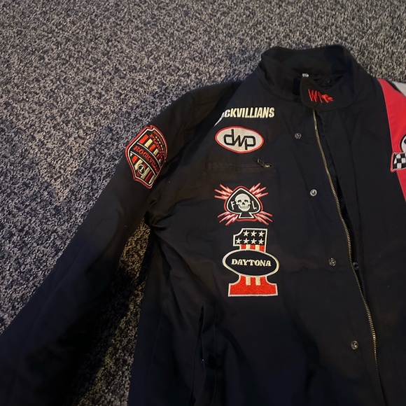 Men's Black Racing Jacket - Picture 4 of 5